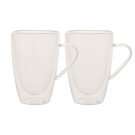 Mugs DOUBLE 2pcs 350ml glass with double wall