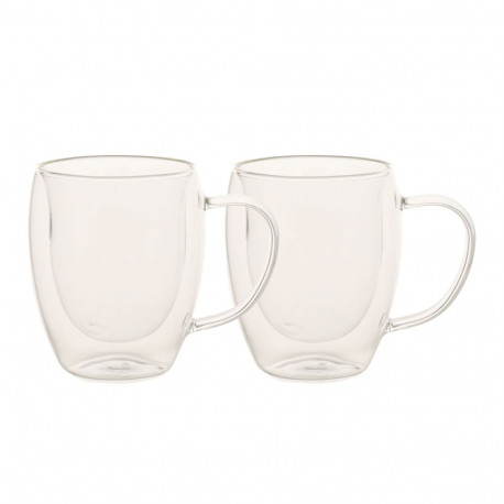 Kruusid DOUBLE 2tk 300ml klaasist topeltseinaga