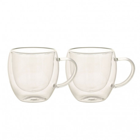 Mugs DOUBLE 2pcs 200ml glass with double wall