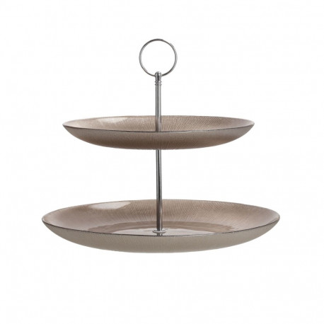 Korrusvaagen CAKE PLATE 2-ne D28xH23cm, klaas
