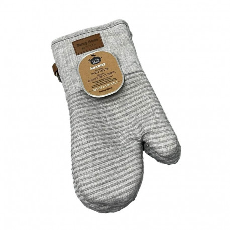 Oven gloves ANNELI 2pcs H31cm, grey