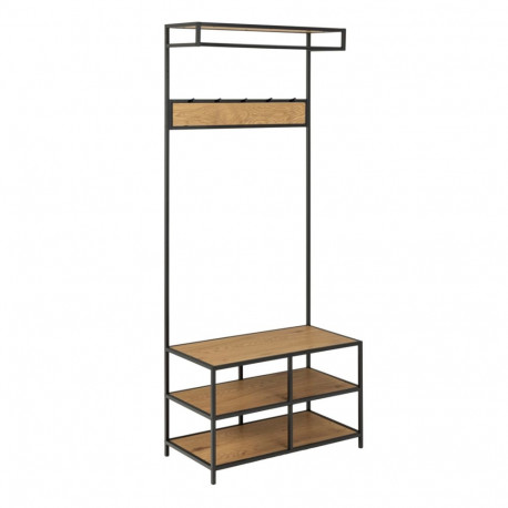 Clothes rack SEAFORD 77x40xH185cm, wild oak