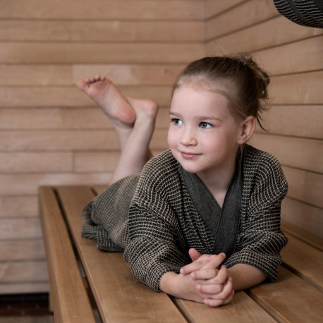 Bath robe RENTO BROWN, kid L/XL