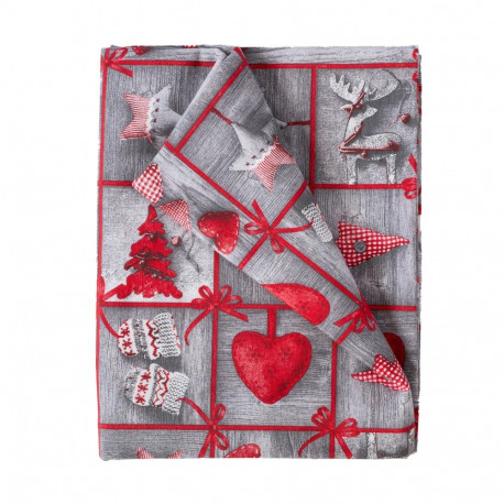 Table mat WINTER FLOWERS 136x220cm, hearts