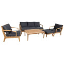 Aiamööblikomplekt MALDIVE laud, diivan, 2 tooli ja tumba