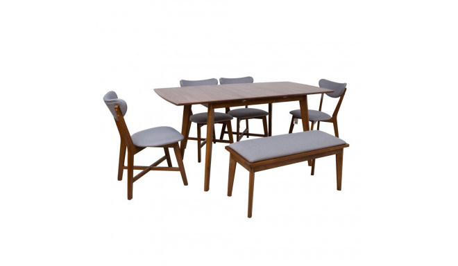 Dining set JESPER with 4 chairs and bench