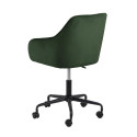 Töötool BROOKE 59x59xH89cm, metsaroheline samet, 100% polüester, jalg: must metall