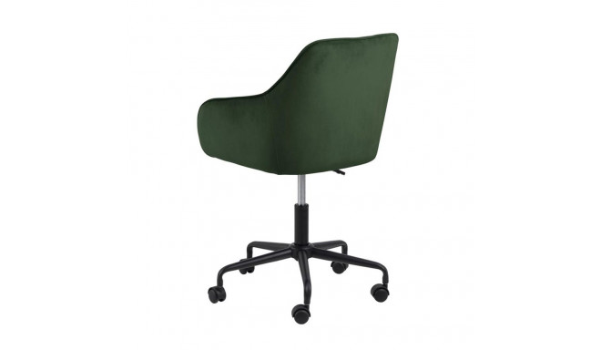 Töötool BROOKE 59x58,5xH88,5cm, metsaroheline samet, 100% polüester, jalg: must metall