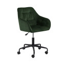 Töötool BROOKE 59x59xH89cm, metsaroheline samet, 100% polüester, jalg: must metall