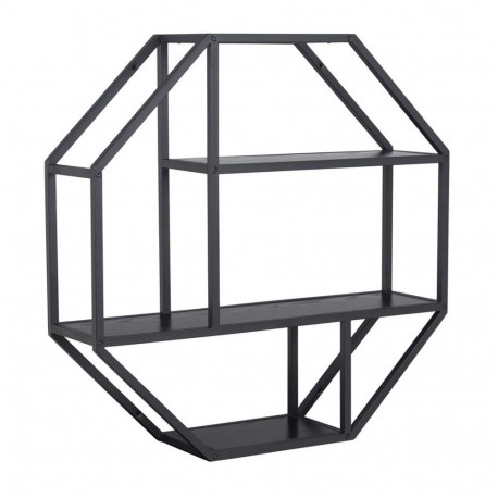 Seinariiul SEAFORD 77x22xH77cm, 3-riiuliga, must, melamiin, metall