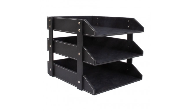 Dokumendiriiul WALTER 28x35xH27cm, must, kunstnahk