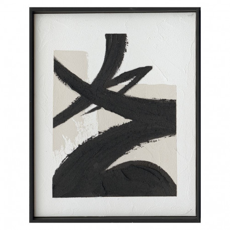 Painting with frame 40x50cm, black line