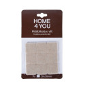 Furniture protective felt pads 28x28mm, 9pcs, beige