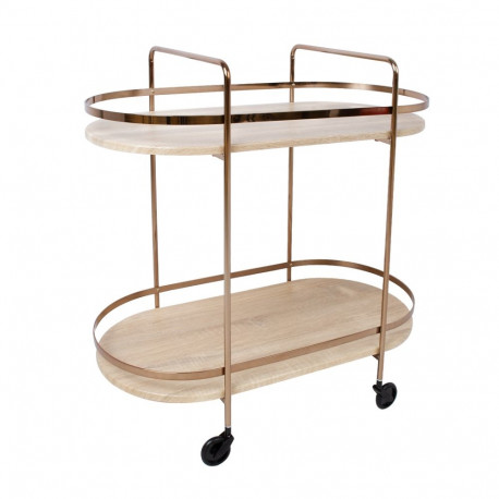 Serving cart GENOVA light brown
