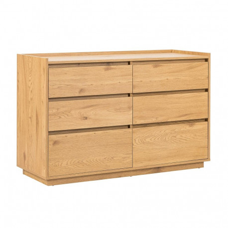 Side board SACHA 120x40xH80cm, melamine with oak decor