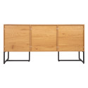 Sideboard HAMPTON 160x40xH80cm, melamine with oak bark