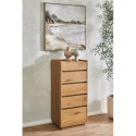 Side board SACHA 50x40xH109cm, melamine with oak bark