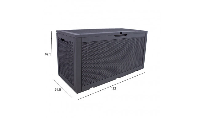 Storage box SAYA 122x54,5x63cm/380L, grey plastic