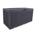 Storage box SAYA 122x54,5x63cm/380L, grey plastic