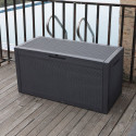 Storage box SAYA 122x54,5x63cm/380L, grey plastic