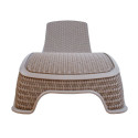 Deck chair NEWPORT greyish beige plastic