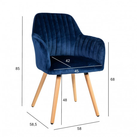 Chair ARIEL dark blue