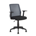 Töötool ALPHA 60x55xH87-97cm, must/hall