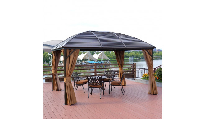 Varikatus SUNSET 3x4xH2/2,7m, beež/pruun