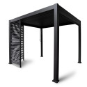 Louvers wall for gazebo MIRADOR-111 123,5cm, dark grey