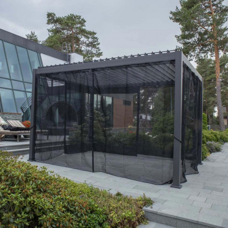 Textilene curtains for gazebo MIRADOR-111 3x4m, black