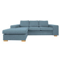 Nurgadiivan DAGMAR 237x90/146xH86cm, helesinine