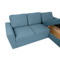 Corner sofa bed INGMAR light blue