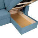 Corner sofa bed INGMAR light blue