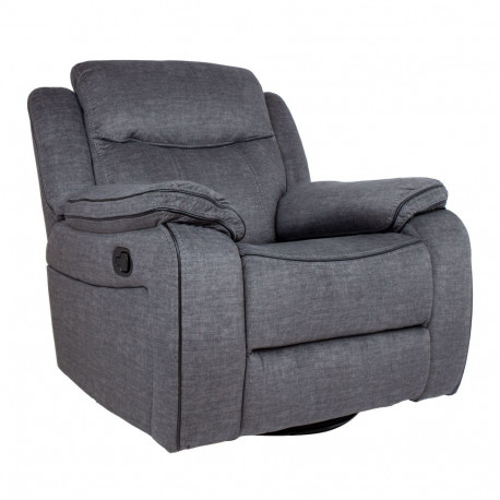 Recliner armchair GENTRY with manual mechanism, grey