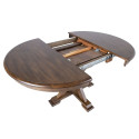 Dining table JAMES D106+46xH76cm, rustic oak