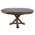 Dining table JAMES D106+46xH76cm, rustic oak