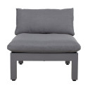 Modular sofa FLUFFY armless section, grey