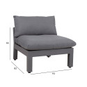 Modular sofa FLUFFY armless section, grey
