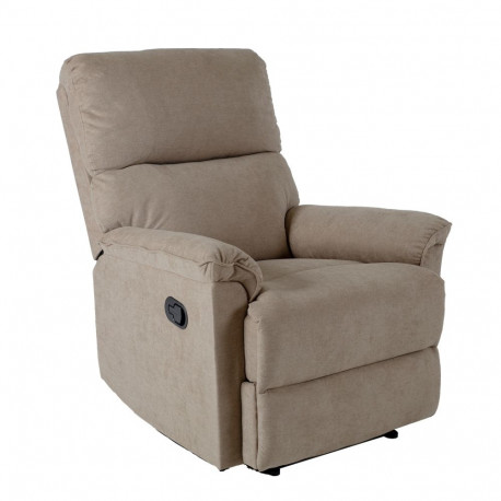 Recliner armchair GUSTAV with manual mechanism, dark beige