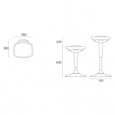 Balance stool SWING black