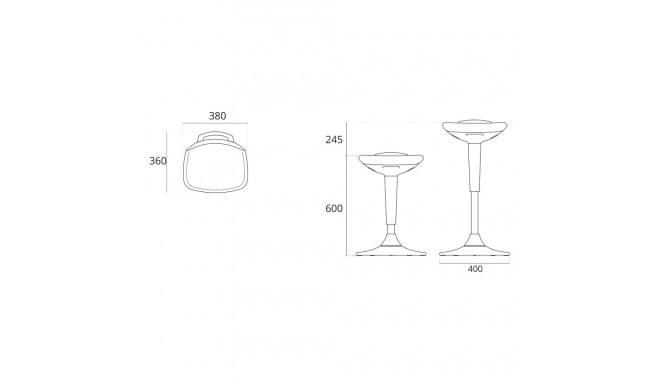 Balance stool SWING black