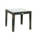 Abilaud WICKER 50x50xH45cm, tumepruun, alumiinium, plastikpunutis