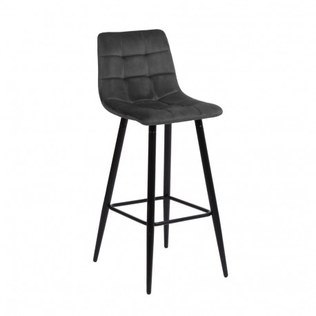 Bar chair CHILLI brownish gray velvet