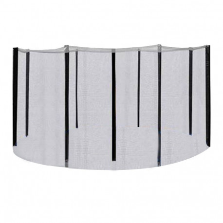 Turvavõrk D426cm batuudile, postidega, must