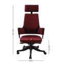 Task chair DELPHI dark red