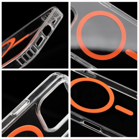Case for Samsung A17 / A18 Drop Glue Colorful Ring Mag Cover compatible with MagSafe orange