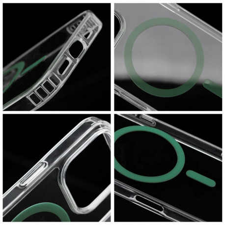 Case for Samsung A17 / A18 Drop Glue Colorful Ring Mag Cover compatible with MagSafe dark green