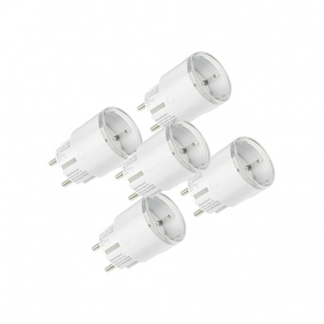 Set of 5 Shelly Plug S MTR Gen3 12A smart outlets (white)