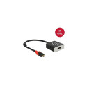 USB-adapter USB-C pistik > DisplayPort pesa 20cm DP Alt Mode, must
