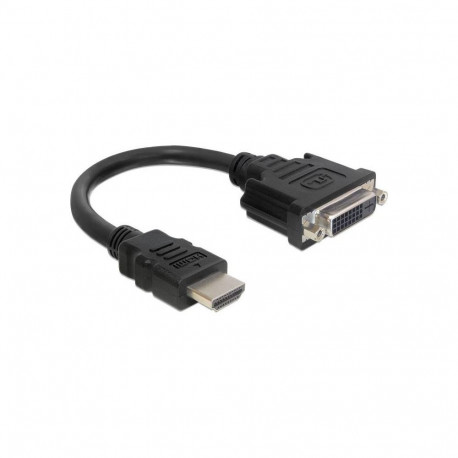 adapter HDMI (pistik) > DVI 24+5 (pesa) 20cm, must